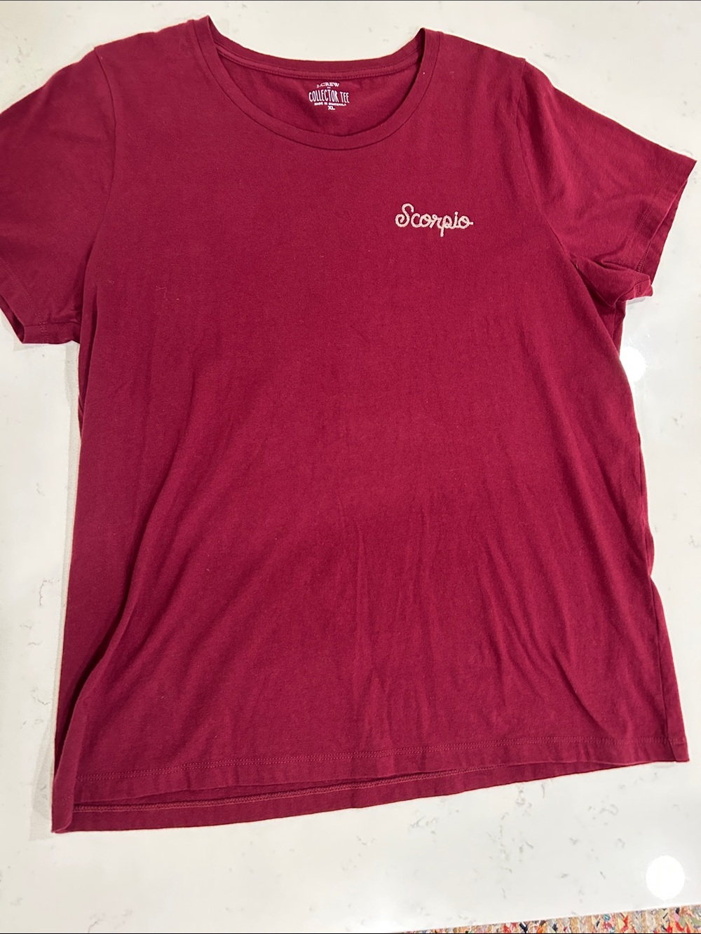 J. Crew Burgundy 'Scorpio' Short-Sleeve Collector Tee